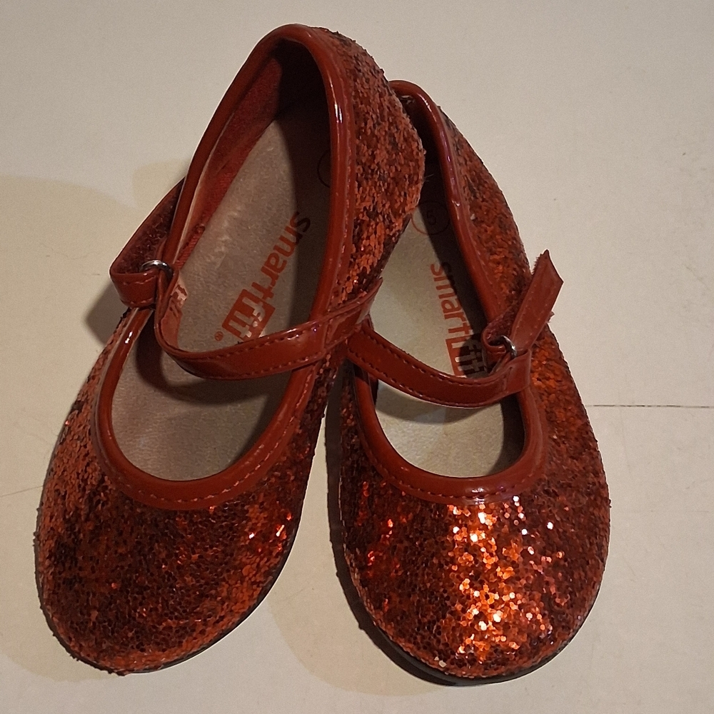 SmartFit Kids Glittery Red Dress Shoes